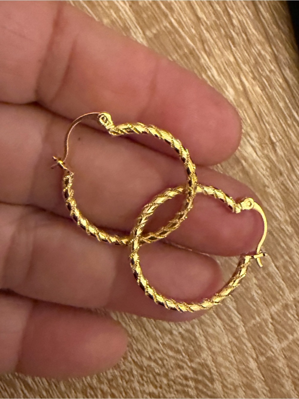 Classic Gold-Tone Twisted Hoop Earrings - Women Jewelry